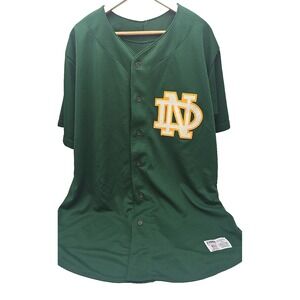 Vintage RARE Norte Dame Irish Green 18 Made in USA Button Jersey 90's‎ XXL